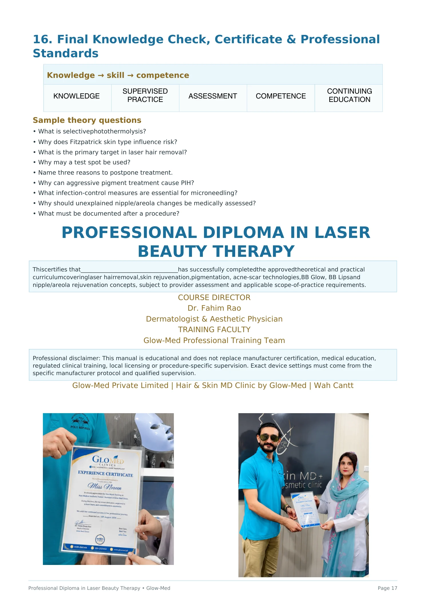 Professional Diploma in Laser Beauty Therapy - page 18